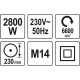 Yato kampinis šlifuoklis 2800W 230mm