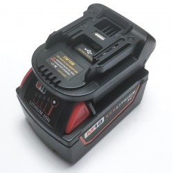 Adapteris iš Milwaukee į Makita DM18M su USB prievadu