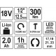 YATO Smūginis veržliasūkis 18V Li-ion 300 Nm