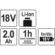 Yato Li-ion akumuliatorius 18V 2,0Ah