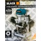 Frezeris BLACK 2250w su 6mm ir 8mm frezomis