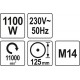 Yato kampinis šlifuoklis 1100W 125mm
